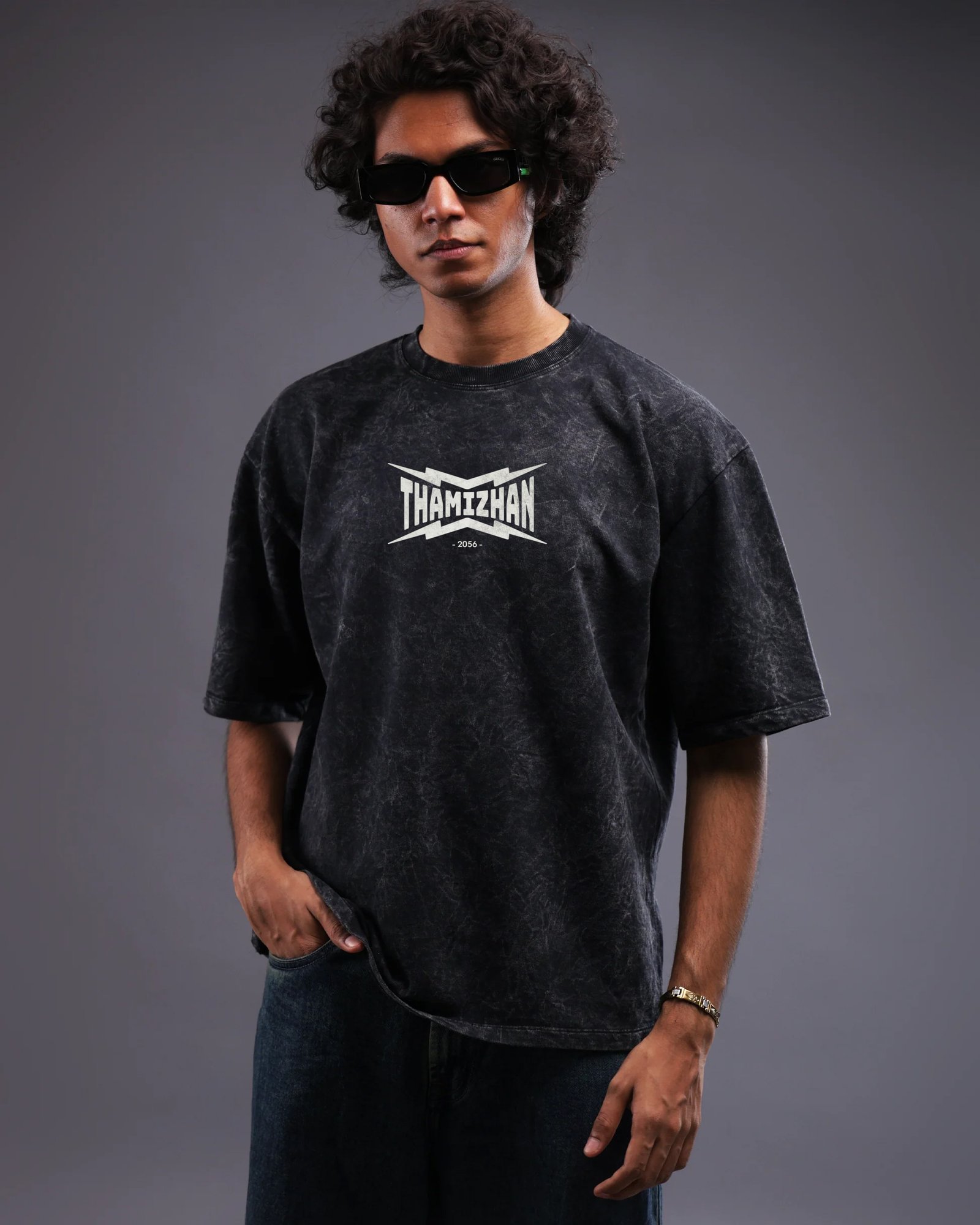 Thamizhan | Oversize Acid Wash Tees