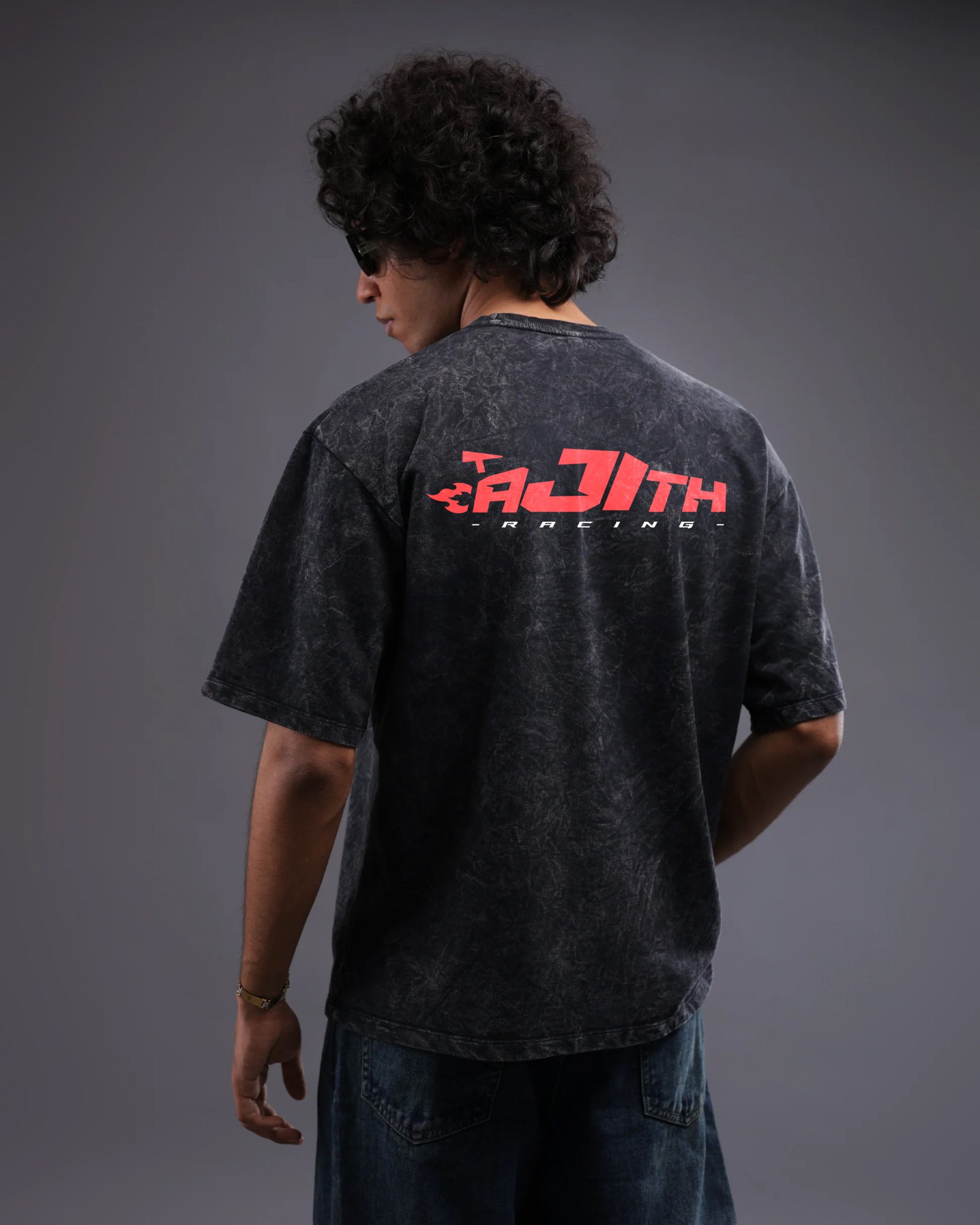 AJITH Racing | Acid Wash | Oversize Tees