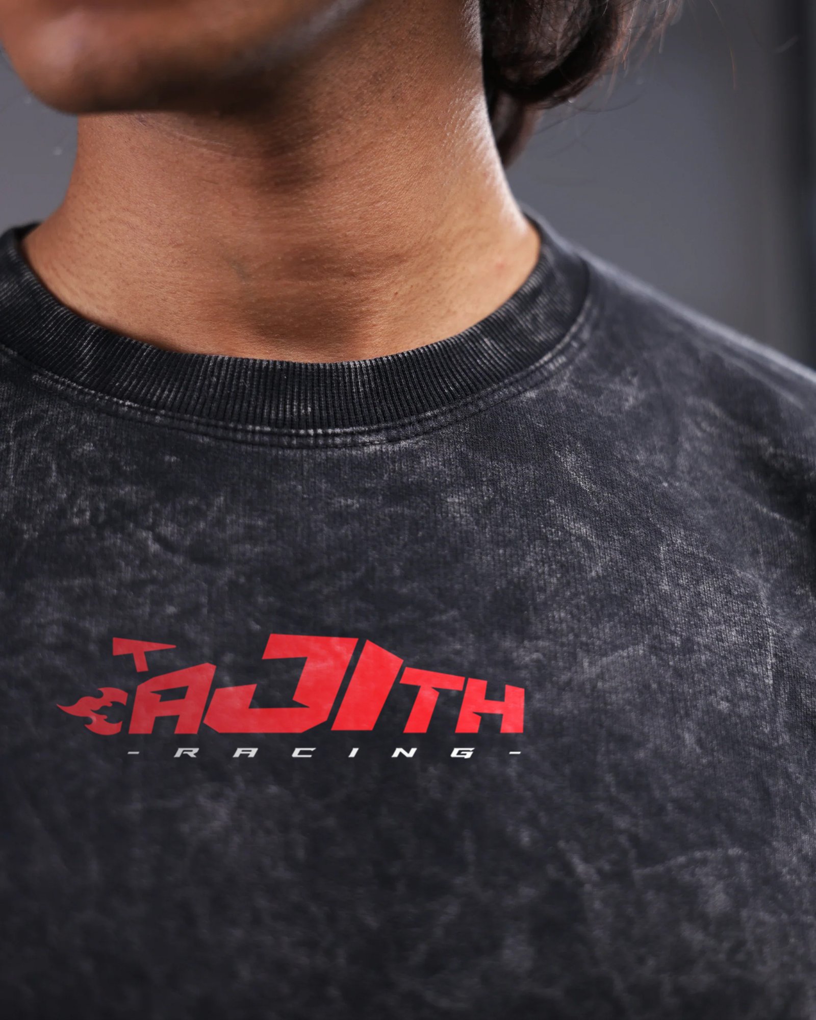 AJITH Racing | Acid Wash | Oversize Tees