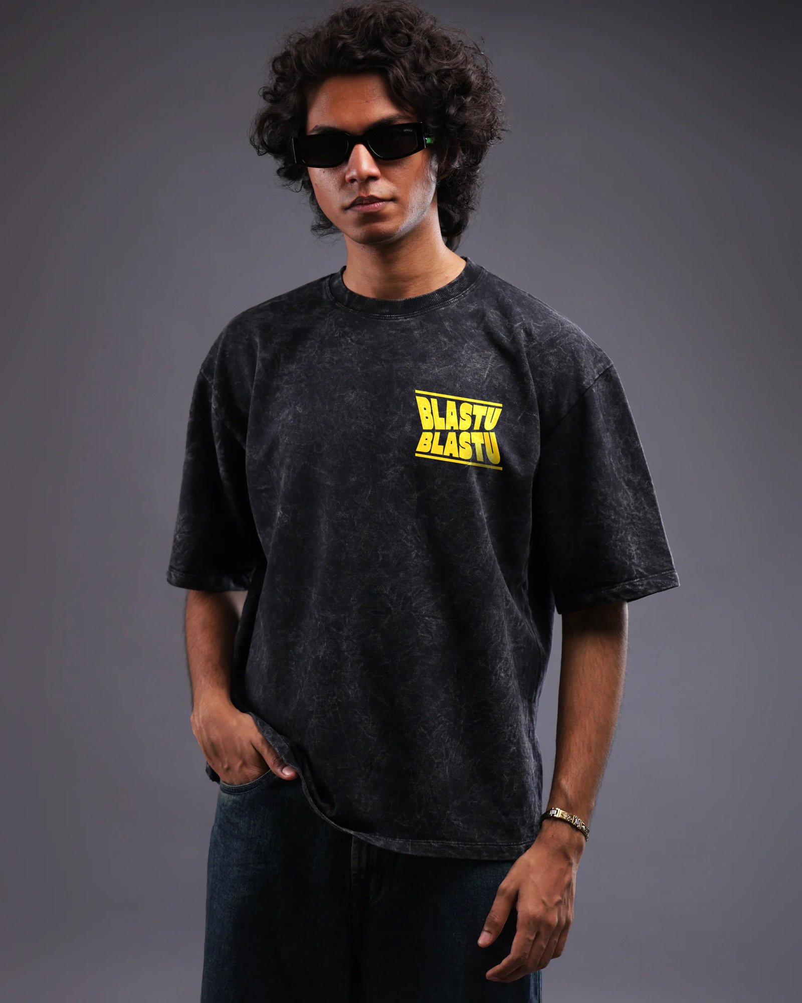 BLASTU BLASTU | Acid Wash | Over Size Tees