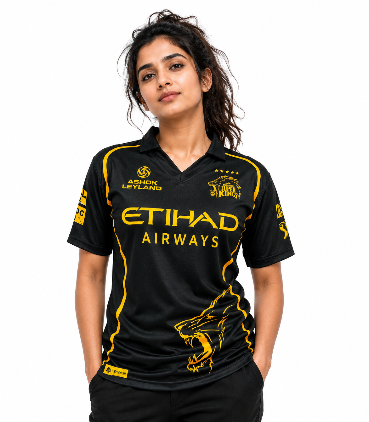 Chennai Super Kings Black Fan Jersey/Unisex