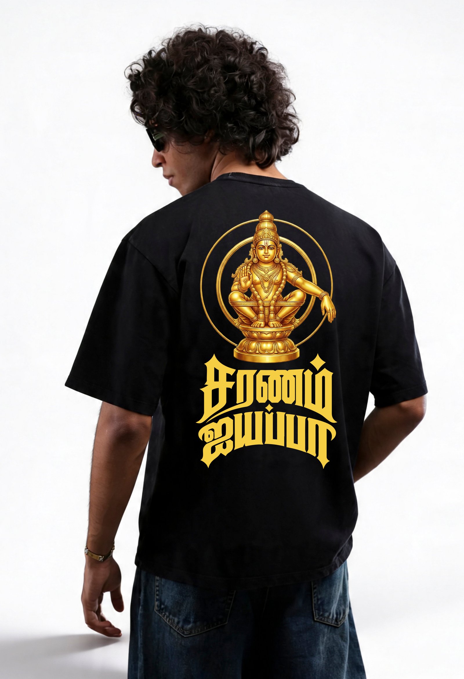 Oversized Ayyappa Swami T-Shirt 1 | Devotional Streetwear for Men